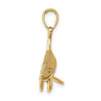 Load image into Gallery viewer, 14K 2-D Textured Orca Whale Charm
