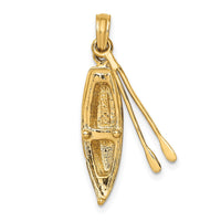 Load image into Gallery viewer, 14K 3-D Boat W/Dangling Oars Charm
