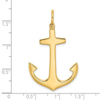 Load image into Gallery viewer, 14K 3-D Polished Large Anchor Charm
