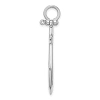Load image into Gallery viewer, 14K White Gold 3-D Polished Large Anchor Charm

