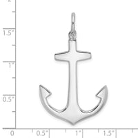 Load image into Gallery viewer, 14K White Gold 3-D Polished Large Anchor Charm
