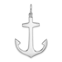 Load image into Gallery viewer, 14K White Gold 3-D Polished Large Anchor Charm
