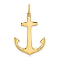 Load image into Gallery viewer, 14K 3-D Polished Large Anchor Charm

