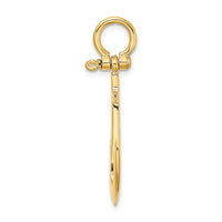 Load image into Gallery viewer, 14K 3-D Polished Anchor Charm
