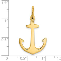 Load image into Gallery viewer, 14K 3-D Polished Anchor Charm

