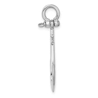 Load image into Gallery viewer, 14K White Gold Polished 3-D Anchor Charm
