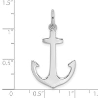 Load image into Gallery viewer, 14K White Gold Polished 3-D Anchor Charm
