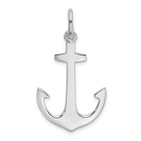 Load image into Gallery viewer, 14K White Gold Polished 3-D Anchor Charm
