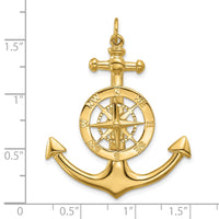 Load image into Gallery viewer, 14K Large Anchor w/ Nautical Compass Charm
