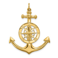 Load image into Gallery viewer, 14K Large Anchor w/ Nautical Compass Charm
