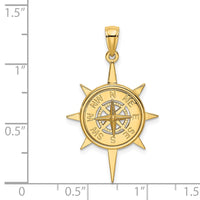 Load image into Gallery viewer, 14K Star Frame w/ Nautical Compass Center Charm
