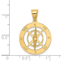 Load image into Gallery viewer, 14K Nautical Compass with Moveable Needle Charm
