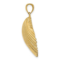 Load image into Gallery viewer, 14K 3-D Textured Scallop Shell Charm
