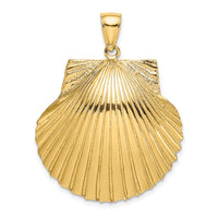 Load image into Gallery viewer, 14K 3-D Textured Scallop Shell Charm
