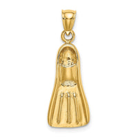 Load image into Gallery viewer, 14K 3-D Scuba Flipper Charm
