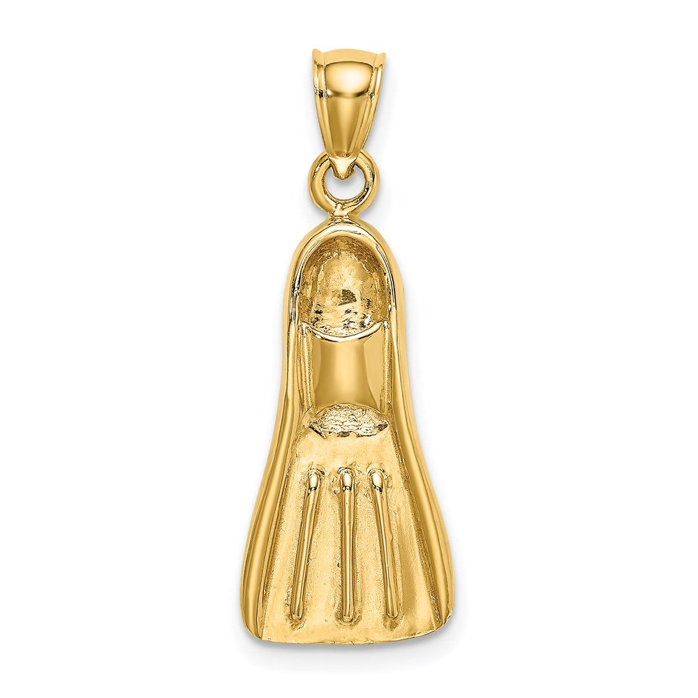 14K 3-D Scuba Flipper Charm