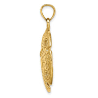 Load image into Gallery viewer, 14K Polished and Textured Large Sand Dallar Charm
