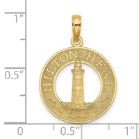 Load image into Gallery viewer, 14K HILTON HEAD Lighthouse Round Charm
