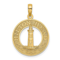 Load image into Gallery viewer, 14K HILTON HEAD Lighthouse Round Charm
