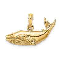 Load image into Gallery viewer, 14K 2-D Humpback Whale Charm
