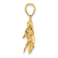Load image into Gallery viewer, 14K 2-D /Polished Three Manatees Charm
