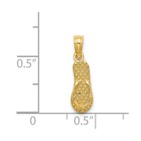 Load image into Gallery viewer, 14K 3D LBI (Long Beach Island) Single Flip-flop Charm
