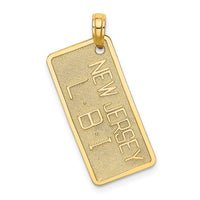 Load image into Gallery viewer, 14K NEW JERSEY-LBI (Long Beach Island) License Plate Charm

