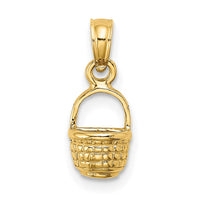 Load image into Gallery viewer, 14K 2-D Flat Back Mini Basket Charm
