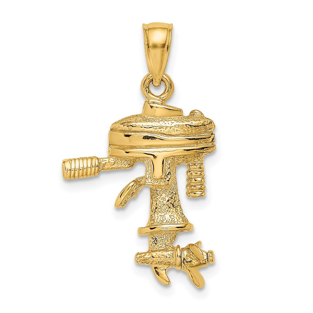 14K 3-D Moveable Boat Engine Charm