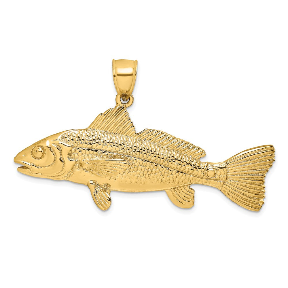 14K 3-D Red Fish Charm