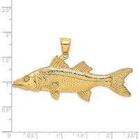 Load image into Gallery viewer, 14K 3-D Snook Fish Charm
