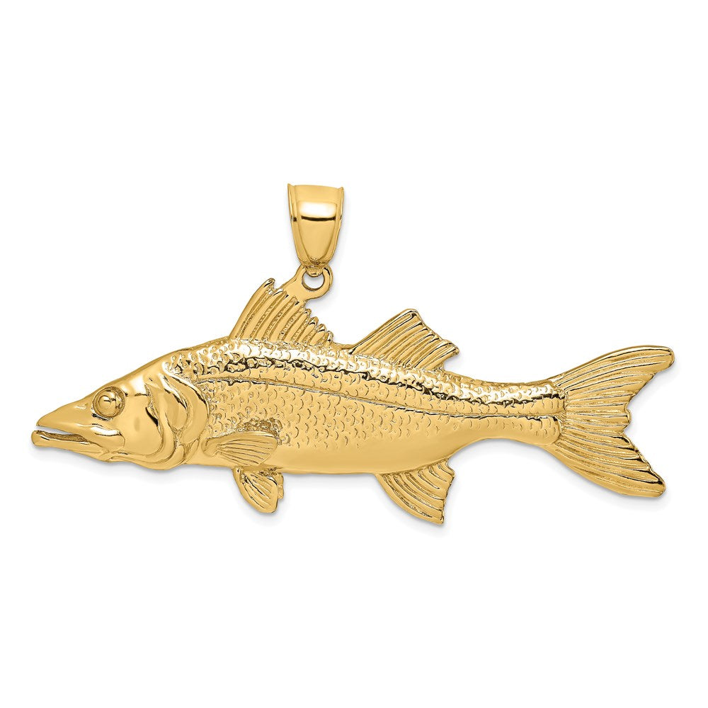 14K 3-D Snook Fish Charm