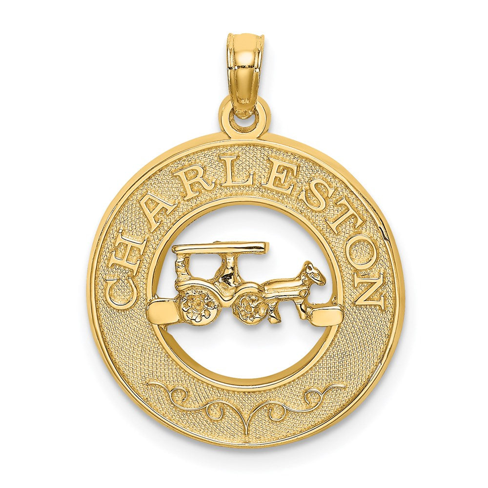 14K CHARLESTON w/Horse and Cart Charm