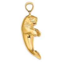 Load image into Gallery viewer, 14K 3-D Polished Manatee Charm

