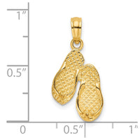 Load image into Gallery viewer, 14K  3D OCEAN CITY Double Flip-flop Charm
