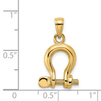 Load image into Gallery viewer, 14K 3-D Medium Shackle Link Screw Charm
