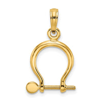 Load image into Gallery viewer, 14K 3-D Small Shackle Link Screw Charm

