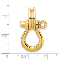 Load image into Gallery viewer, 14K 3-D Large Shackle W/ Pulley Bail Charm
