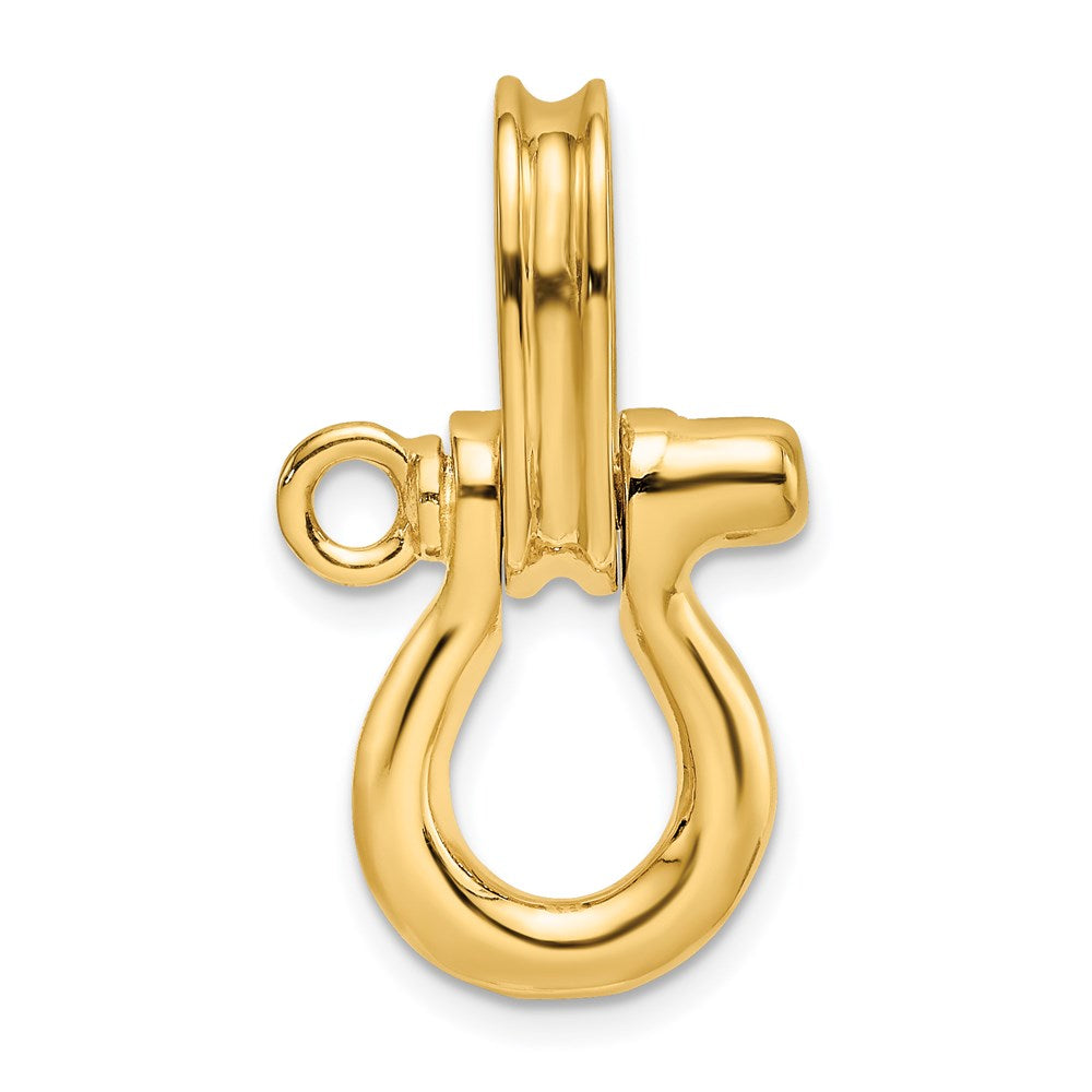 14K 3-D Medium Shackle Charm