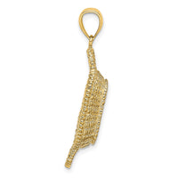 Load image into Gallery viewer, 14K 3-D 2 Handles Rectangular Basket Charm
