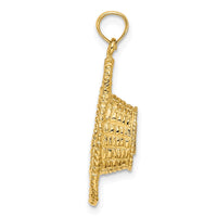Load image into Gallery viewer, 14K 3-D 2 Handles Oval Basket Charm
