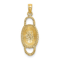 Load image into Gallery viewer, 14K 3-D 2 Handles Oval Basket Charm
