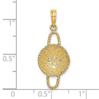 Load image into Gallery viewer, 14K 3-D 2 Handles Round Basket Charm
