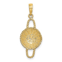Load image into Gallery viewer, 14K 3-D 2 Handles Round Basket Charm

