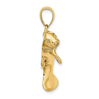 Load image into Gallery viewer, 14K 2-D /Polished Swimming Manatee Charm
