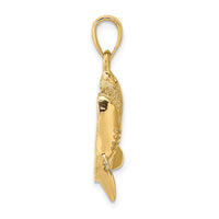 Load image into Gallery viewer, 14K 2-D Polished Shark Charm
