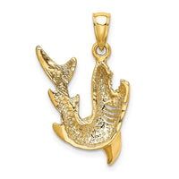 Load image into Gallery viewer, 14K 2-D Polished Shark Charm
