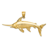 Load image into Gallery viewer, 14K 3-D Polished/Satin Swordfish Charm
