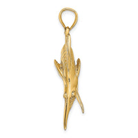 Load image into Gallery viewer, 14K 3-D Polished /Satin Blue Marlin Charm
