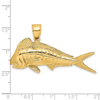 Load image into Gallery viewer, 14K 3-D Female Dorado (Mahi-Mahi) Charm
